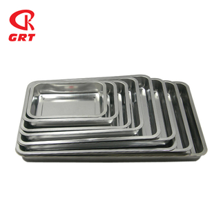 Multi Size Stainless Steel Rectangle Trays Square Plate 1.5mm