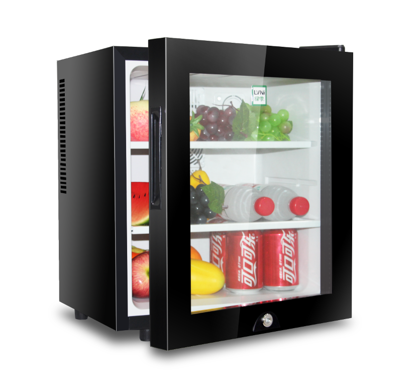 GRT-BC40BF 40L Home Bar Beverage Cooler Glass Door Mini Refrigerator with Lock
