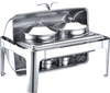 GRT-724 0.9mm Thick Stainless Steel Rectangular Chafing Dish for Soup 9L
