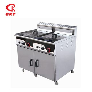 GRT-G92 Kitchen Cooking Equipment Double Tank LPG restaurant Gas Fryer