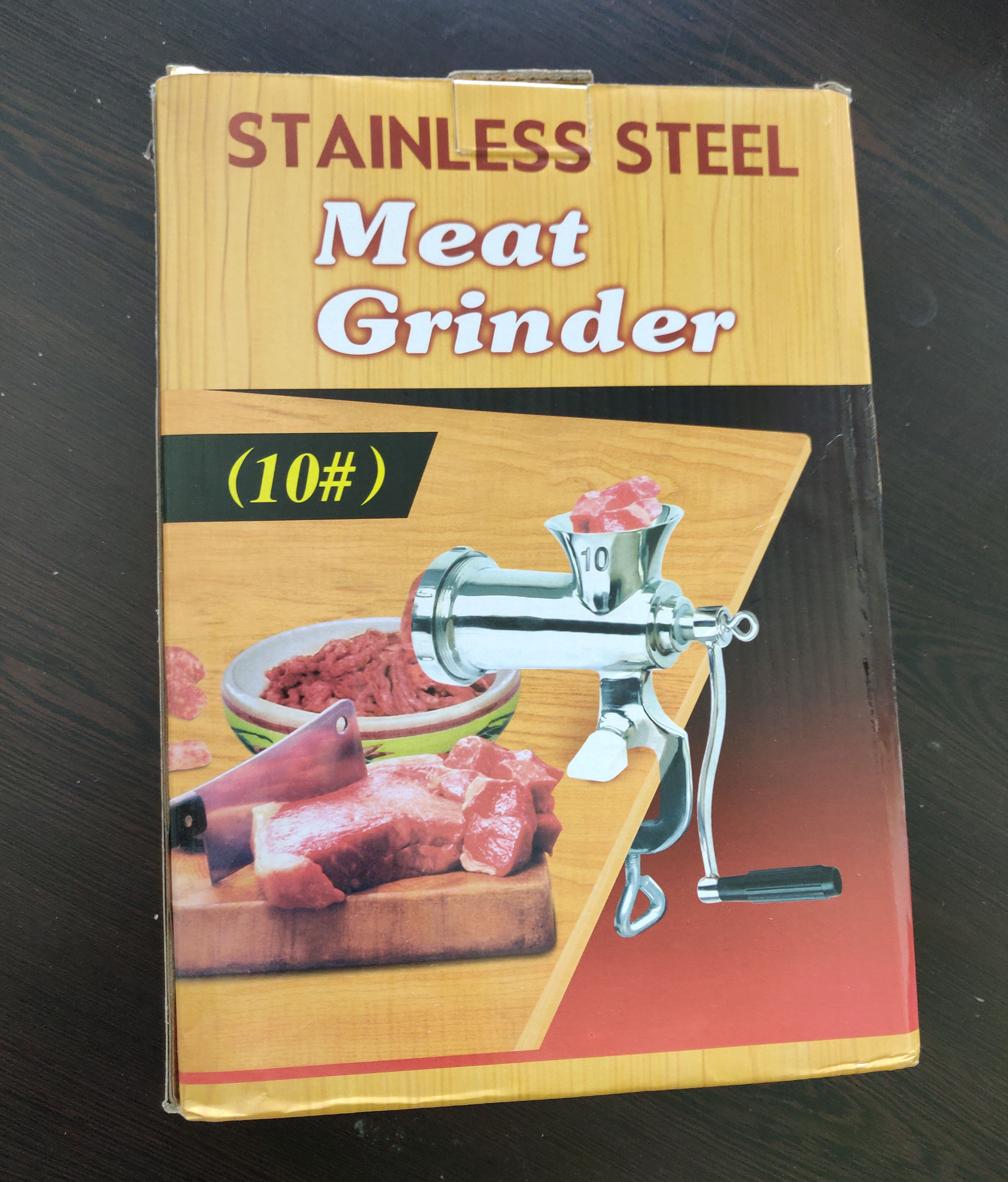 GRT-#10 Stainless Steel Hand Operated Porkert Meat Mincer Manual Meat Grinder