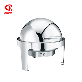 GRT-721DR Stainless Steel Round Chafing Dish with Electric Water Pans 