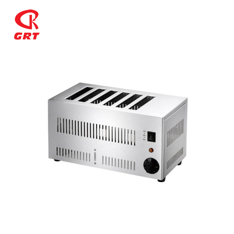 GRT-LDY-6S Breakfast Cooking Machine Stainless Steel Oven 6 Slice Commerical Toaster