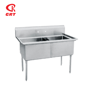 2 Compartment Commercial Kitchen Sink For Restaurant Using