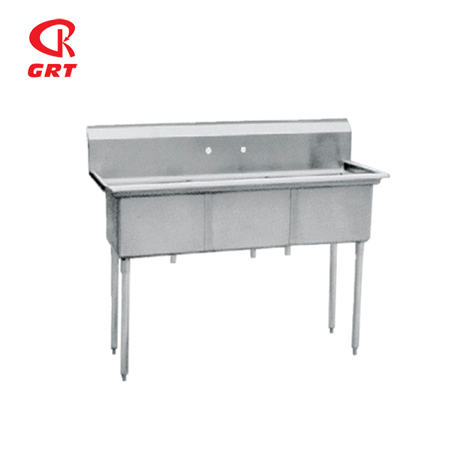 3 Compartment Commercial Kitchen Sink For Restaurant Using