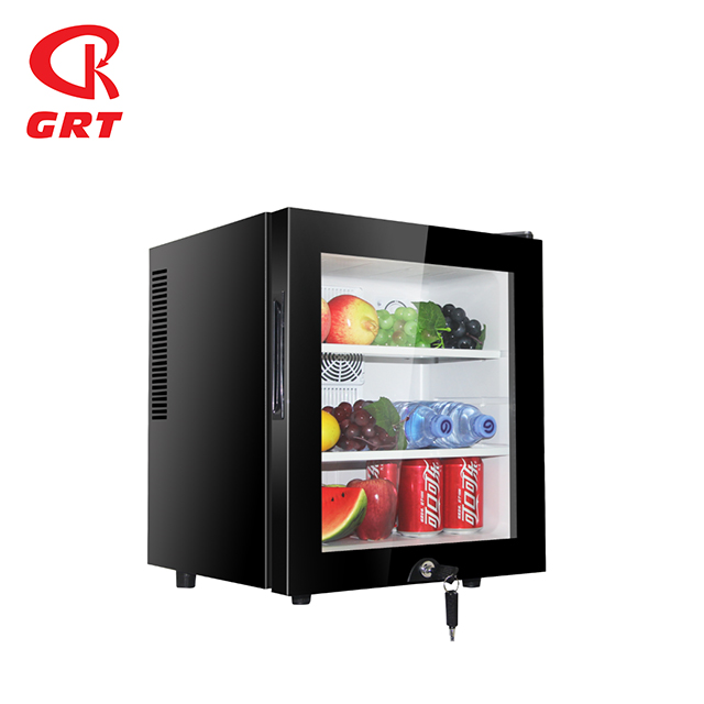 GRT-BC30CF 30L Home Bar Beverage Cooler Glass Door Mini Refrigerator with Lock