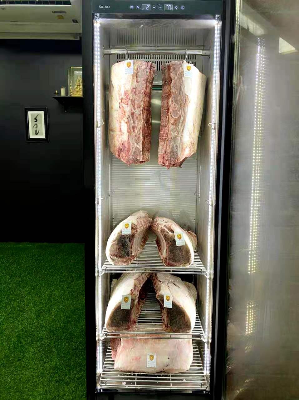New Commercial Large Restaurants Beef Steak Hanging Meat Dri Dry Aged Fridge Display 304 Stainless Steel Smart Dry